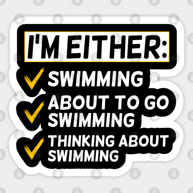 Funny Swimming Lover Sticker by White Martian